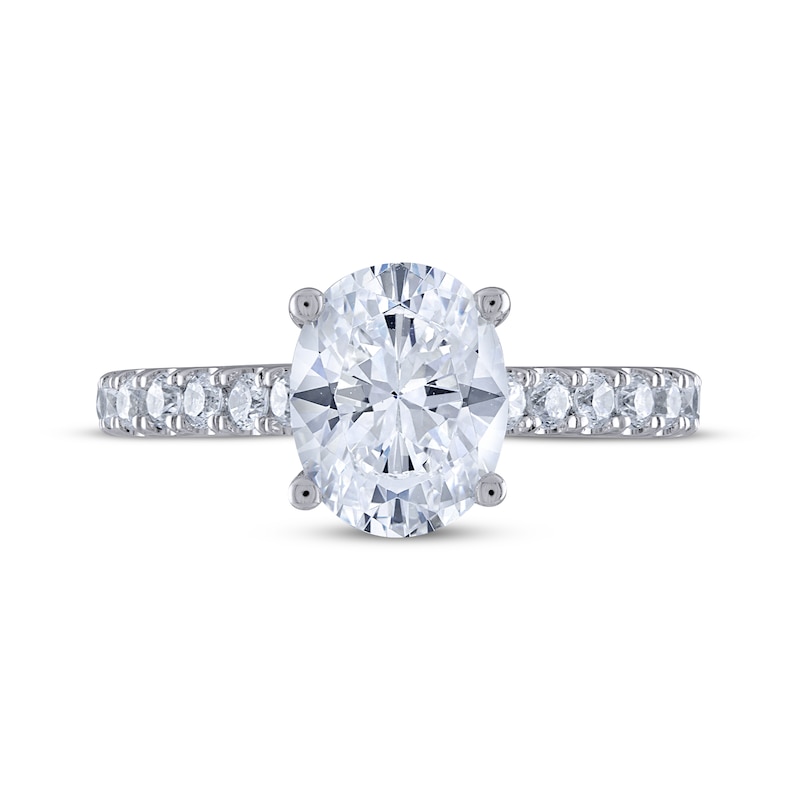 THE LEO Legacy Lab-Grown Diamond Oval-Cut Engagement Ring 2-1/2 ct tw 14K White Gold