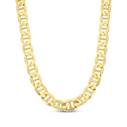 Solid Mariner Chain Necklace 10.1mm 10K Yellow Gold 24&quot;