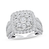 Thumbnail Image 1 of Multi-Diamond Cushion-Shaped Halo Engagement Ring 2 ct tw 10K White Gold