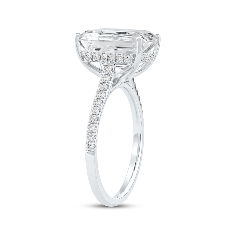 Main Image 2 of Lab-Grown Diamonds by KAY Emerald-Cut Engagement Ring 4-1/3 ct tw 14K White Gold