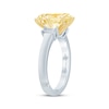 Thumbnail Image 1 of Monique Lhuillier Bliss Radiant-Cut Yellow & White Lab-Grown Diamond Engagement Ring 2-1/8 ct tw 18K White Gold