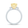 Thumbnail Image 2 of Monique Lhuillier Bliss Radiant-Cut Yellow & White Lab-Created Diamond Engagement Ring 2-1/8 ct tw 18K White Gold