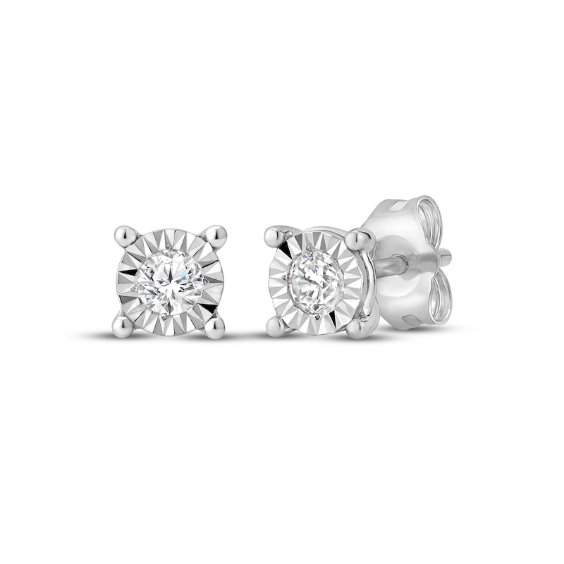 Main Image 3 of Round-Cut Diamond Solitaire Gift Set 1/3 ct tw Sterling Silver (J/I3)