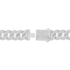 Thumbnail Image 2 of Men's Diamond Cuban Curb Chain Bracelet 2 ct tw 10K White Gold 8.5&quot;