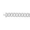 Thumbnail Image 3 of Men's Diamond Cuban Curb Chain Bracelet 2 ct tw 10K White Gold 8.5&quot;