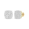 Thumbnail Image 1 of Men's Multi-Diamond Cushion-Shaped Stud Earrings 1 ct tw 10K Yellow Gold