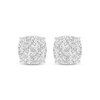 Thumbnail Image 2 of Men's Multi-Diamond Cushion-Shaped Stud Earrings 1 ct tw 10K Yellow Gold