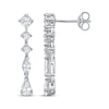 Thumbnail Image 1 of Pear, Marquise and Round-Cut Diamond Drop Earrings 1-1/4 ct tw 14K White Gold