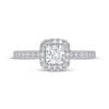 Thumbnail Image 3 of Now + Forever Lab-Grown Diamonds Princess-Cut Halo Engagement Ring 3/4 ct tw 14K White Gold