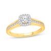 Thumbnail Image 1 of Now + Forever Lab-Grown Diamonds Round-Cut Halo Engagement Ring 1/2 ct tw 14K Two-Tone Gold