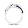 Thumbnail Image 3 of Blue & White Lab-Created Sapphire Swirl Ring Sterling Silver