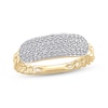 Thumbnail Image 1 of STUDIO BY KAY Multi-Diamond Link Ring 1/3 ct tw 24K Yellow Gold Vermeil Sterling Silver