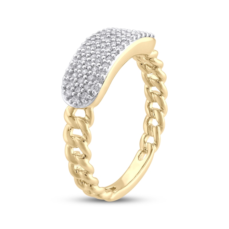 Main Image 2 of STUDIO BY KAY Multi-Diamond Link Ring 1/3 ct tw 24K Yellow Gold Vermeil Sterling Silver