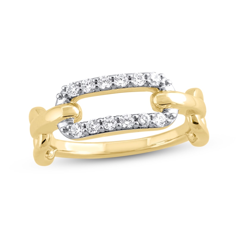 Main Image 1 of STUDIO BY KAY Diamond Link Ring 1/5 ct tw 24K Yellow Gold Vermeil Sterling Silver