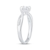 Thumbnail Image 2 of Lab-Grown Diamonds by KAY Princess-Cut Halo Promise Ring 1/4 ct tw Sterling Silver