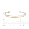 Thumbnail Image 3 of Reaura Crossover Cuff Bangle Bracelet Repurposed 14K Two-Tone Gold