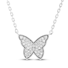 Thumbnail Image 1 of Diamond Pavé Butterfly Necklace 1/20 ct tw Sterling Silver 18&quot;