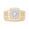 Thumbnail Image 3 of Diamond Double Cushion Frame Bridal Set 2 ct tw 14K Yellow Gold