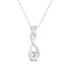 Thumbnail Image 3 of Diamond Twist Drop Necklace 1/6 ct tw Sterling Silver 18&quot;