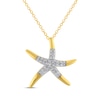 Thumbnail Image 1 of Diamond Starfish Necklace 1/10 ct tw 10K Yellow Gold 18&quot;