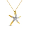 Thumbnail Image 2 of Diamond Starfish Necklace 1/10 ct tw 10K Yellow Gold 18&quot;