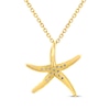 Thumbnail Image 3 of Diamond Starfish Necklace 1/10 ct tw 10K Yellow Gold 18&quot;