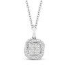 Thumbnail Image 1 of Hallmark Diamonds One Love Swirl Knot Necklace 1/3 ct tw Sterling SIlver