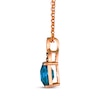 Thumbnail Image 1 of Le Vian Venetian Mosaic Cushion-Cut Blue Topaz Necklace 1/20 ct tw Diamonds 14K Strawberry Gold 19"