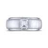 Thumbnail Image 2 of Men's THE LEO Legacy Lab-Created Diamond Emerald-Cut Solitaire Wedding Band 1 ct tw 14K White Gold