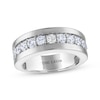 Thumbnail Image 1 of Men's THE LEO Diamond Wedding Band 1-1/2 ct tw 14K White Gold