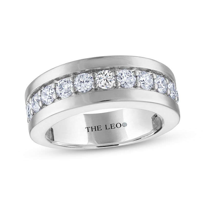 Main Image 1 of Men's THE LEO Diamond Wedding Band 1-1/2 ct tw 14K White Gold