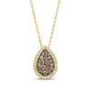 Thumbnail Image 0 of Le Vian Chocolate Chip Diamond Teardrop Necklace 7/8 ct tw 14K Honey Gold 19"