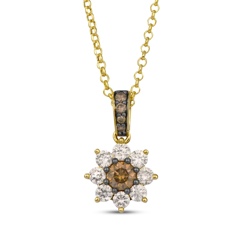 Main Image 1 of Le Vian Sunflower Necklace 7/8 ct tw Diamonds 14K Honey Gold 19&quot;