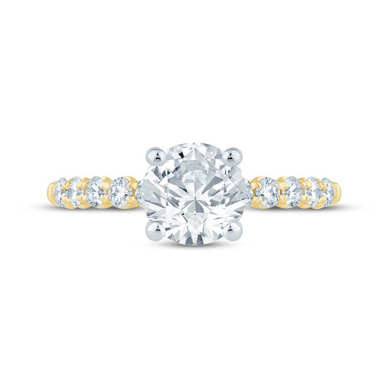 Main Image 3 of Lab-Grown Diamonds by KAY Round-Cut Engagement Ring 2-1/2 ct tw 14K Yellow Gold