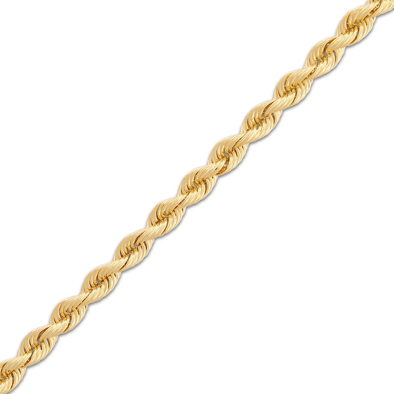 Main Image 2 of Solid Silk Rope Chain 4.5mm 10K Yellow Gold 22&quot;