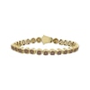 Thumbnail Image 1 of Men's Brown Multi-Diamond Link Bracelet 2 ct tw 10K Yellow Gold 8.5&quot;