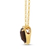 Thumbnail Image 2 of Godiva x Le Vian Heart-Shaped Chocolate Quartz Necklace 1/20 ct tw Diamonds 14K Honey Gold 19&quot;