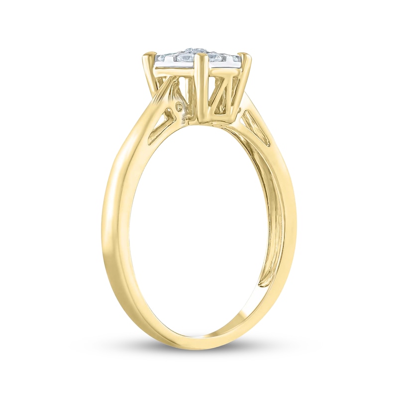 Main Image 2 of Multi-Diamond Promise Ring 1/5 ct tw 10K Yellow Gold