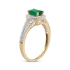 Thumbnail Image 2 of Emerald & Diamond Ring 1/5 ct tw 10K Yellow Gold