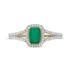 Thumbnail Image 3 of Emerald & Diamond Ring 1/5 ct tw 10K Yellow Gold