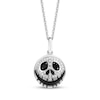 Thumbnail Image 1 of Disney Treasures The Nightmare Before Christmas Black Onyx & Diamond Necklace 1/15 ct tw Sterling Silver 19&quot;