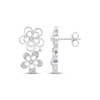 Thumbnail Image 3 of Diamond Openwork Tilted Flower Earrings 1/8 ct tw 10K White Gold