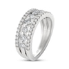 Thumbnail Image 2 of THE LEO First Light Diamond Princess & Round-Cut Three-Row Anniversary Ring 1 ct tw 14K White Gold