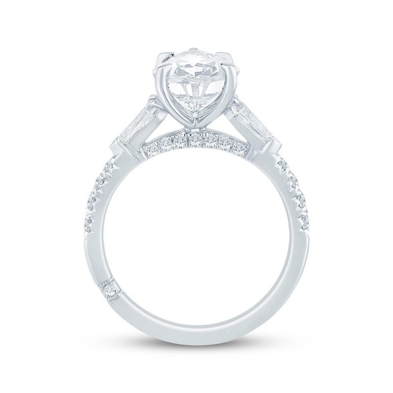 Main Image 3 of Monique Lhuillier Bliss Pear-Shaped Lab-Grown Diamond Engagement Ring 2-5/8 ct tw 18K White Gold