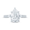 Thumbnail Image 4 of Monique Lhuillier Bliss Pear-Shaped Lab-Grown Diamond Engagement Ring 2-5/8 ct tw 18K White Gold