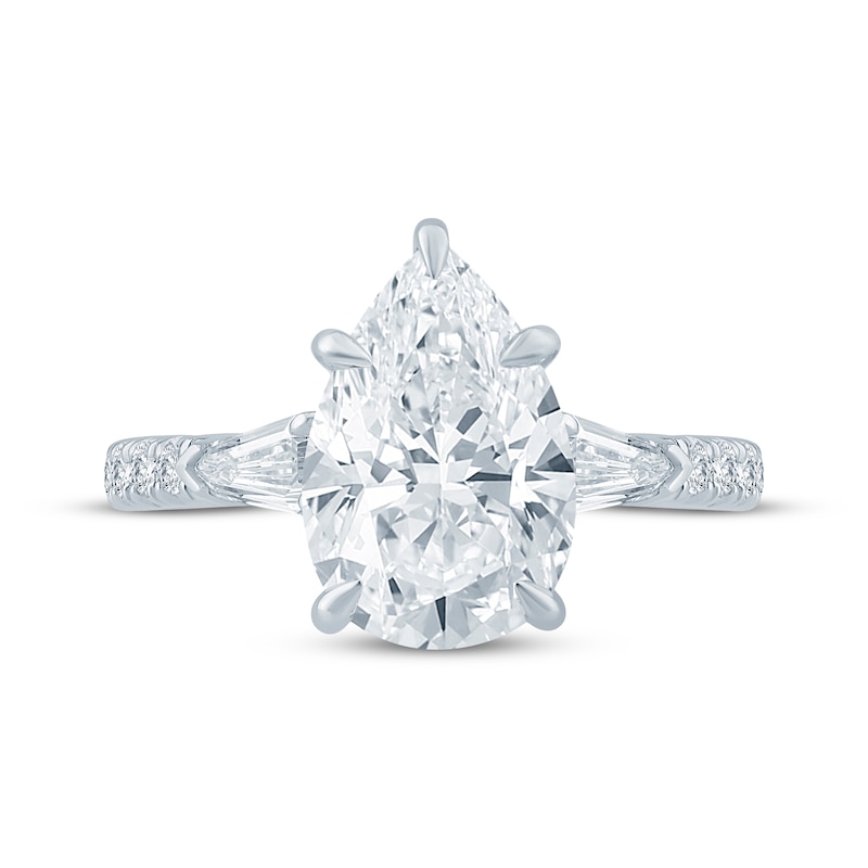 Main Image 4 of Monique Lhuillier Bliss Pear-Shaped Lab-Grown Diamond Engagement Ring 2-5/8 ct tw 18K White Gold