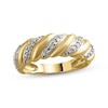 Thumbnail Image 1 of STUDIO BY KAY Diamond Croissant Ring 1/6 ct tw 10K Yellow Gold