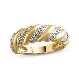 STUDIO BY KAY Diamond Croissant Ring 1/6 ct tw 10K Yellow Gold