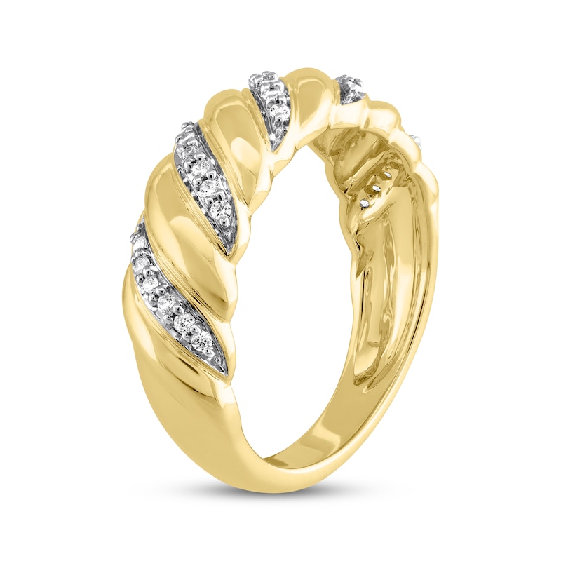 Main Image 2 of STUDIO BY KAY Diamond Croissant Ring 1/6 ct tw 10K Yellow Gold