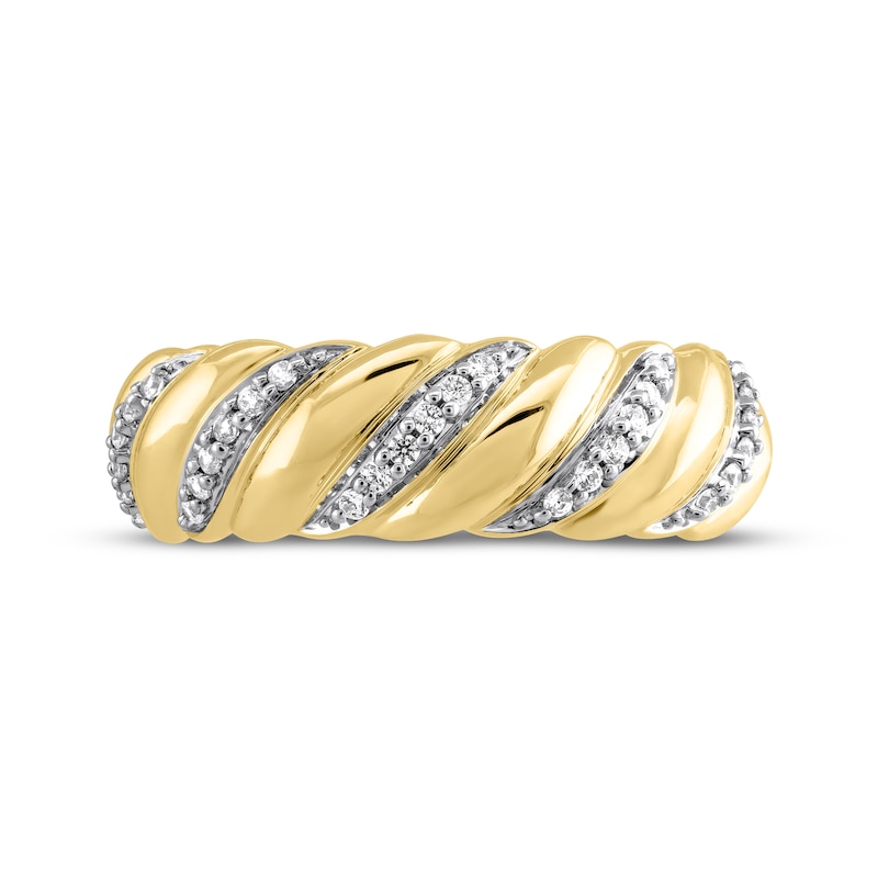 Main Image 3 of STUDIO BY KAY Diamond Croissant Ring 1/6 ct tw 10K Yellow Gold